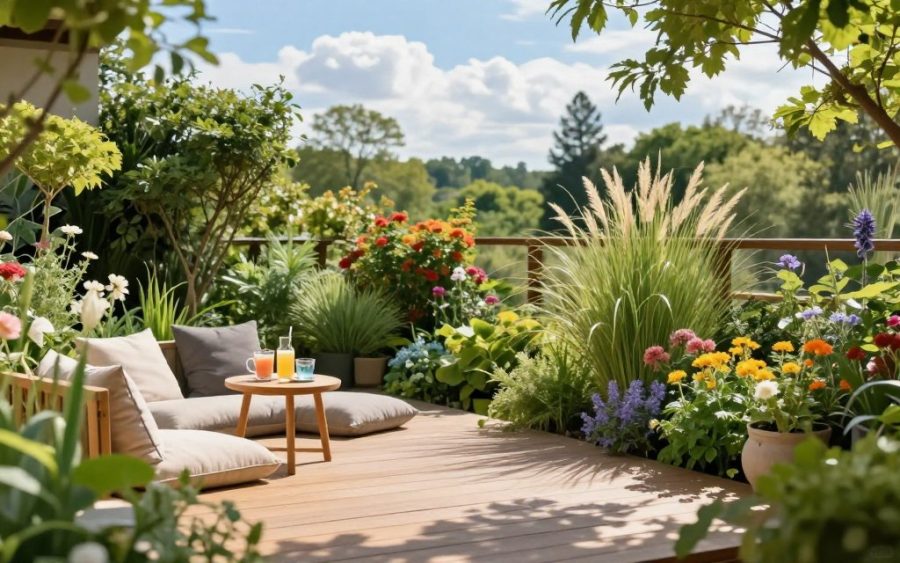 Co posadzić wokół tarasu, aby stworzyć zieloną oazę relaksu