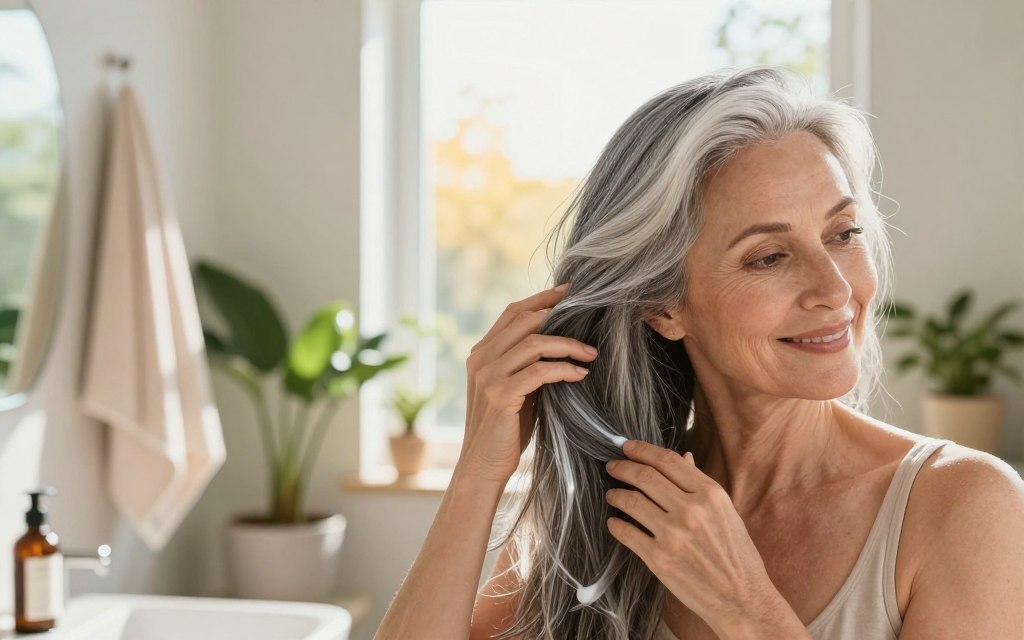 ochrona siwych włosów