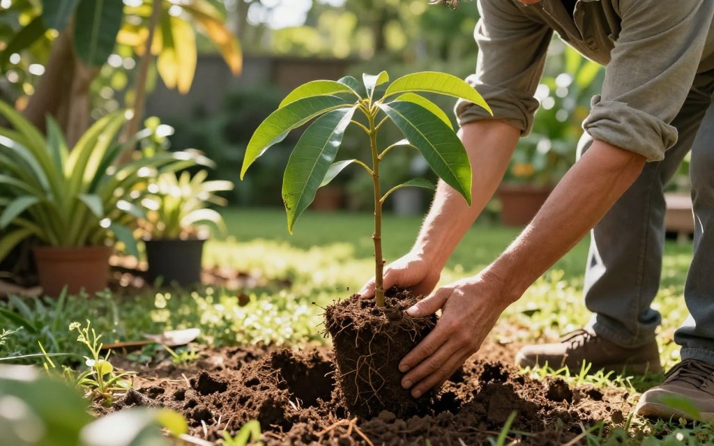 przesadzanie drzewko mango