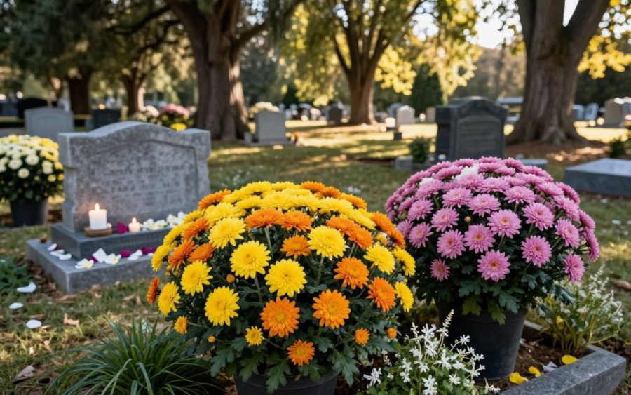 Jak udekorować chryzantemy w doniczce na cmentarz, by zachwycały